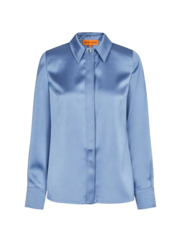 Blouse Stine Goya / Collared Fitted Shirt Infinity Blue