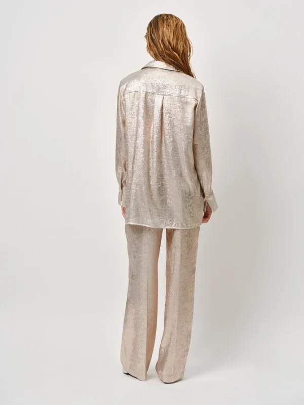 Broek Dante6 / Charm Metallic Pants Champagne - Afbeelding 3