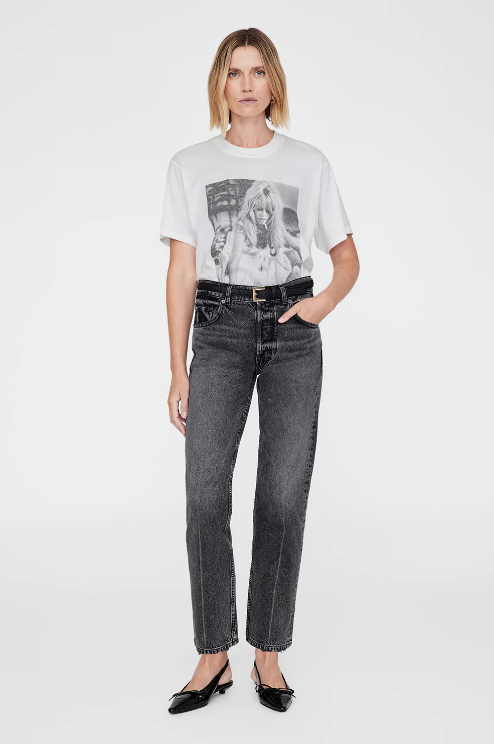 T-shirt Anine Bing / Lili Tee AB Brigitte Bardot Ivory - Afbeelding 2