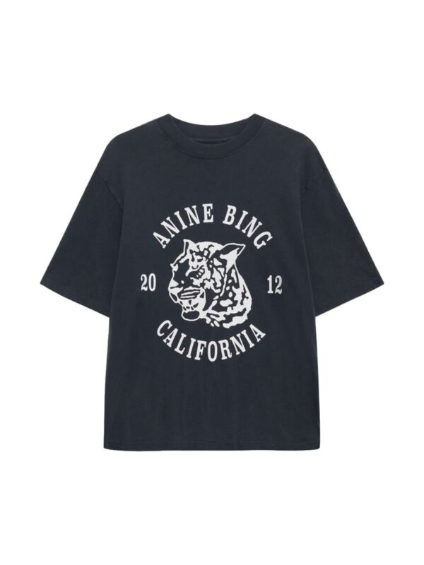T-shirt Anine Bing / Avi Tee Collegiate Leopard Black