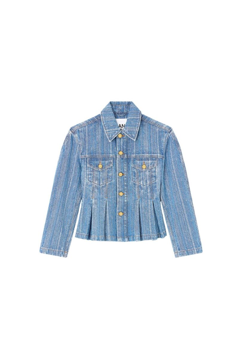 Jack Ganni / Structured Denim Fitted Jacket J1845
