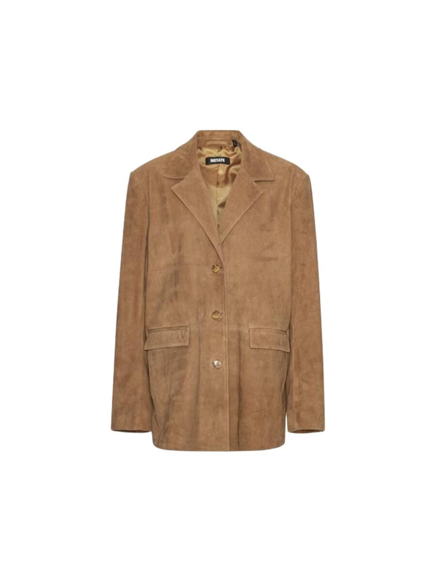 Blazer Rotate Birger Christensen / Oversize Suede Blazer Tan