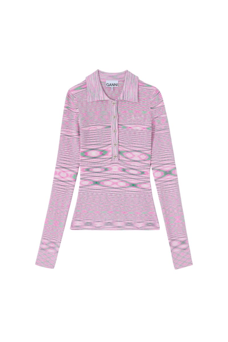 Top Ganni / Spacedyed Knit Polo