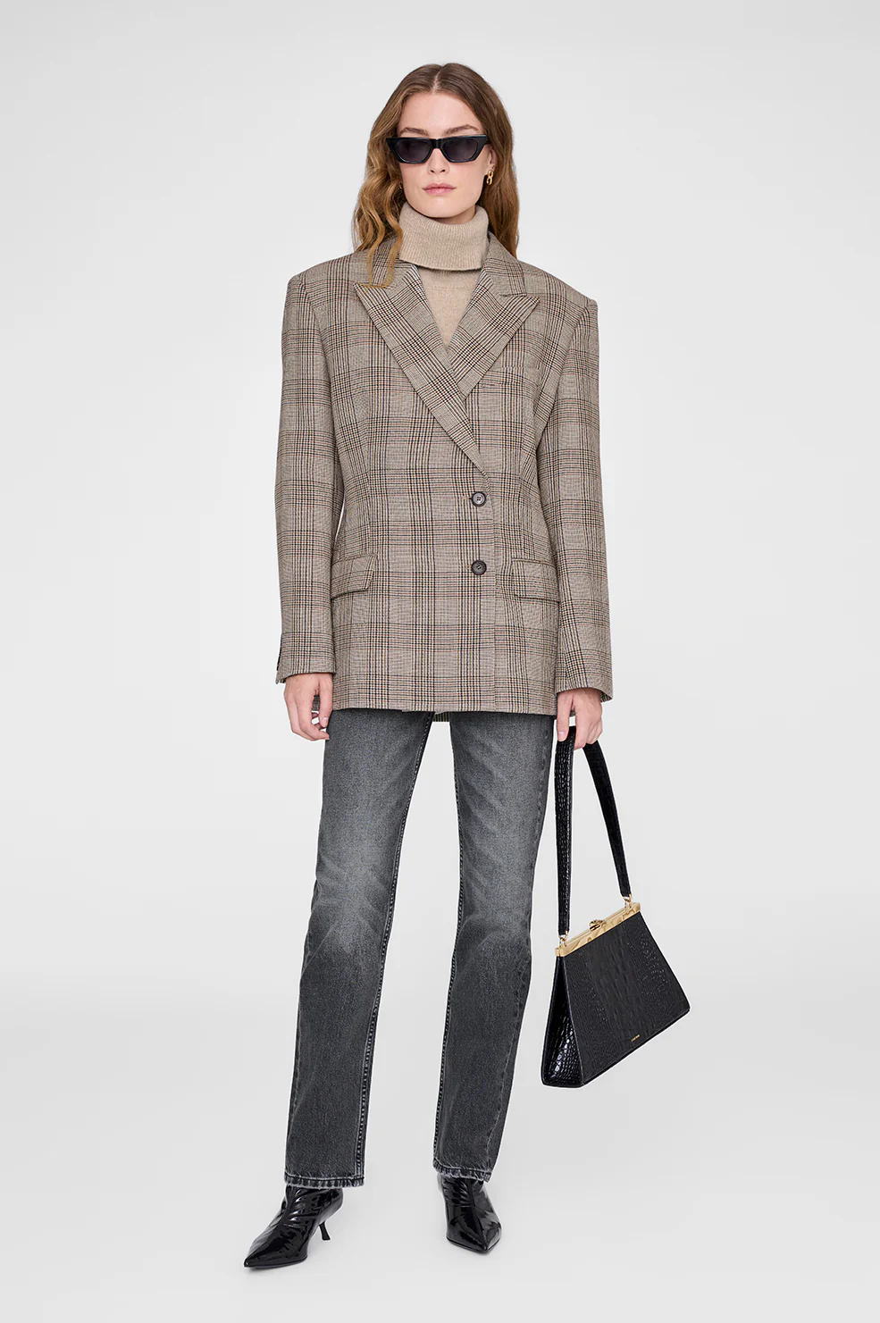 Blazer Anine Bing / Aretha Blazer Brown Plaid - Afbeelding 2