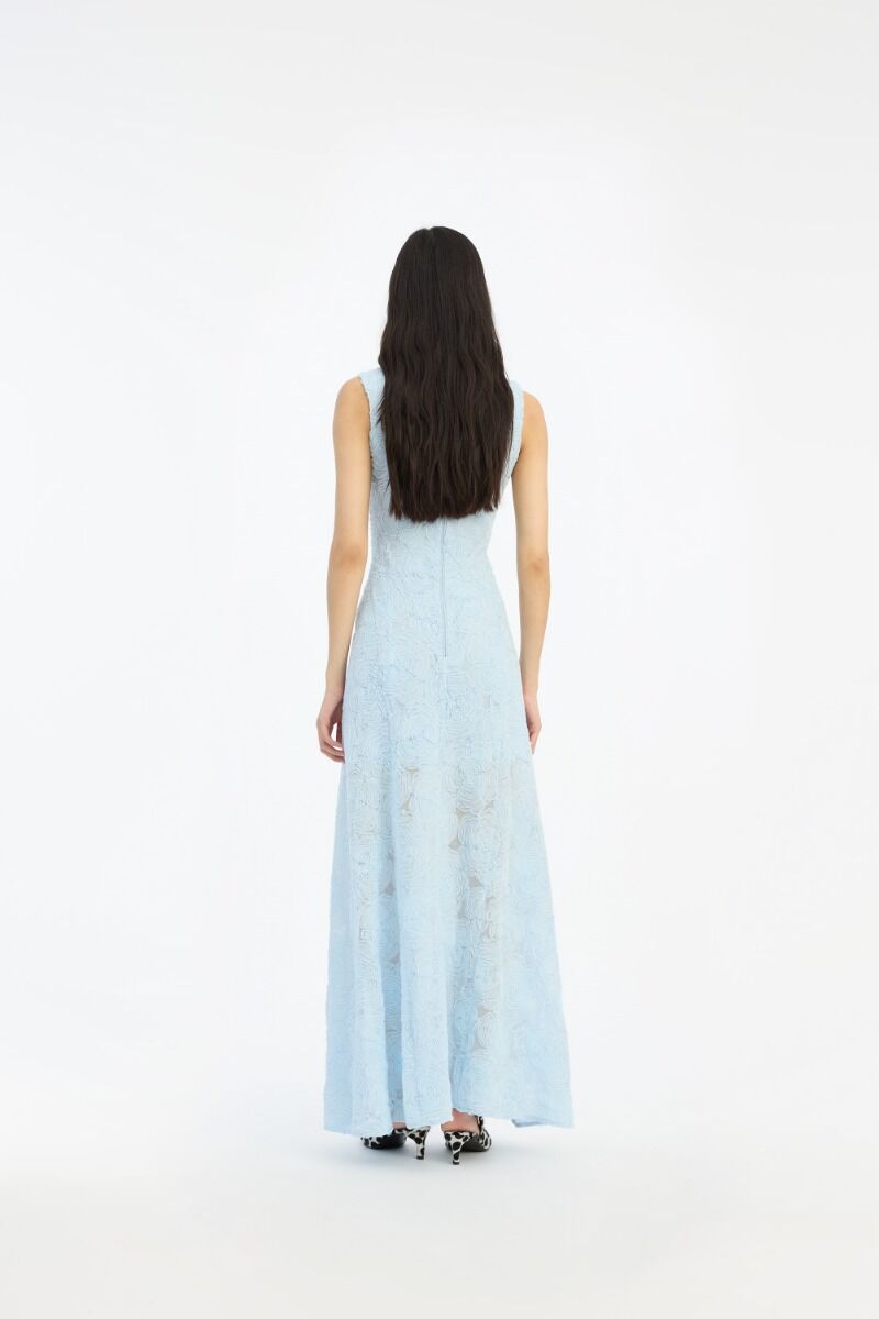 Jurk Rotate Birger Christensen / Mesh Maxi Dress Plein Air - Afbeelding 3
