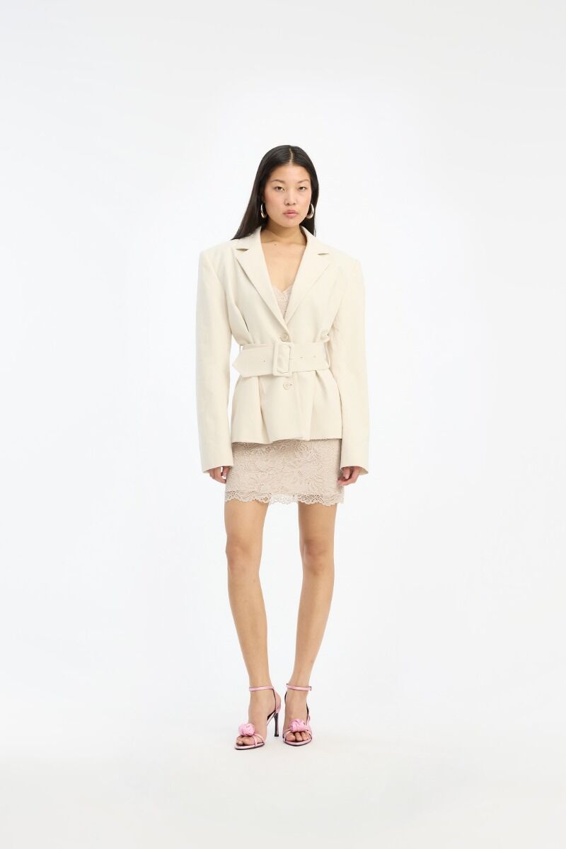 Blazer Rotate Birger Christensen / Linen Suiting Blazer Pumice Stone - Afbeelding 4