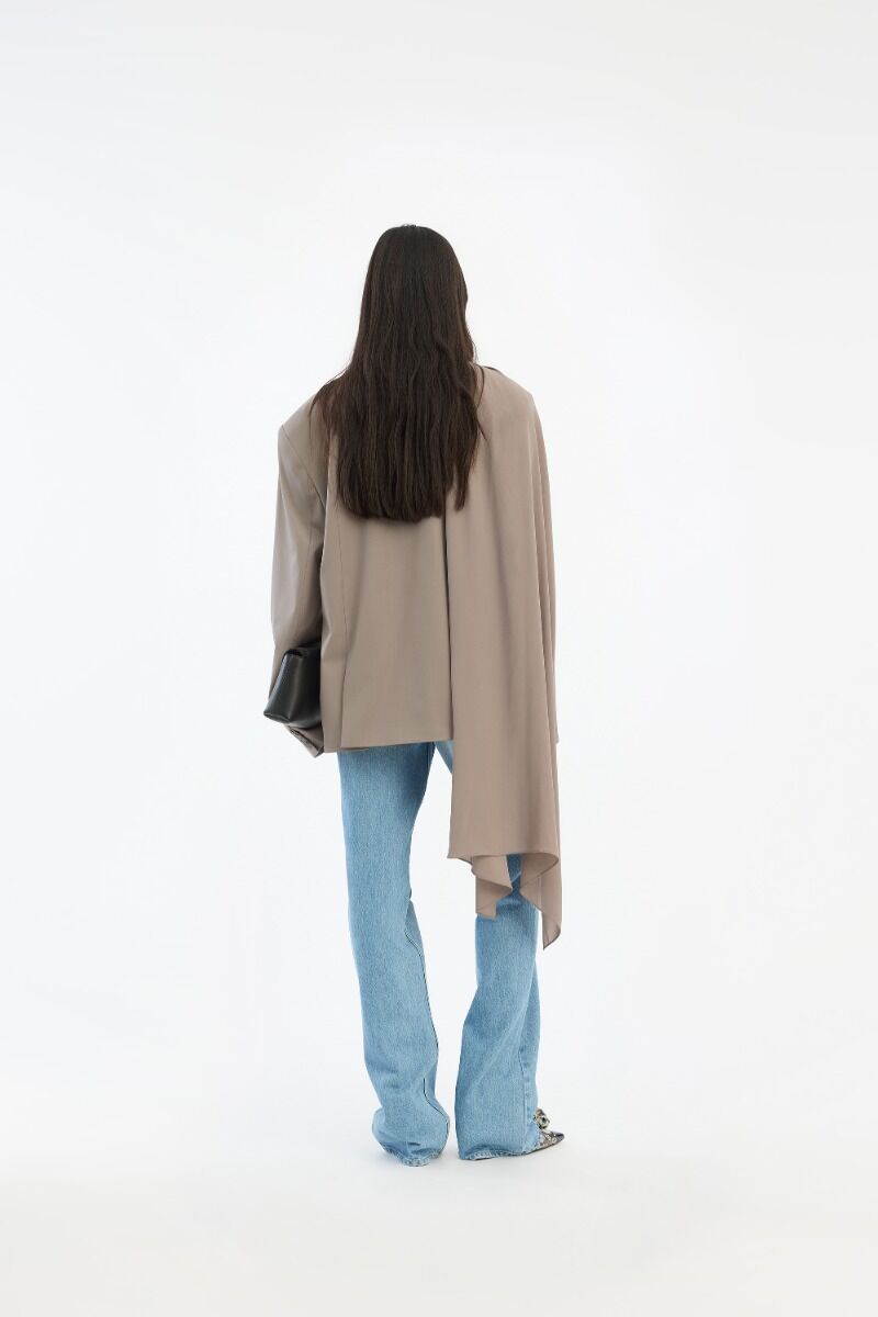 Blazer Rotate Birger Christensen / Oversized Scarf Blazer Driftwood - Afbeelding 3