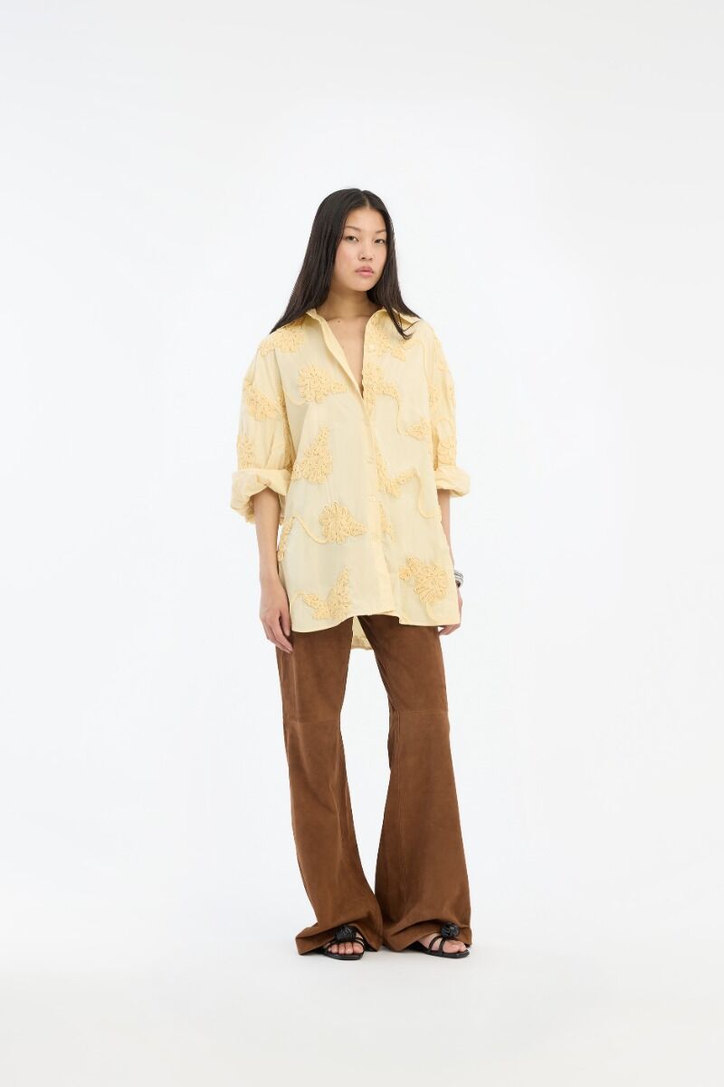 Blouse Rotate Birger Christensen / Flower Oversized Shirt Italian Straw - Afbeelding 2