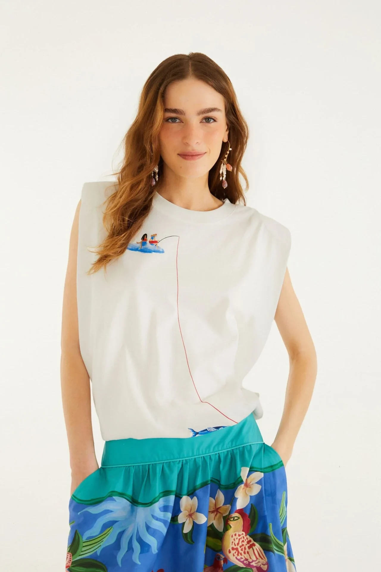 Top Farm Rio / Fishing Dreams Tank Off-White - Afbeelding 2