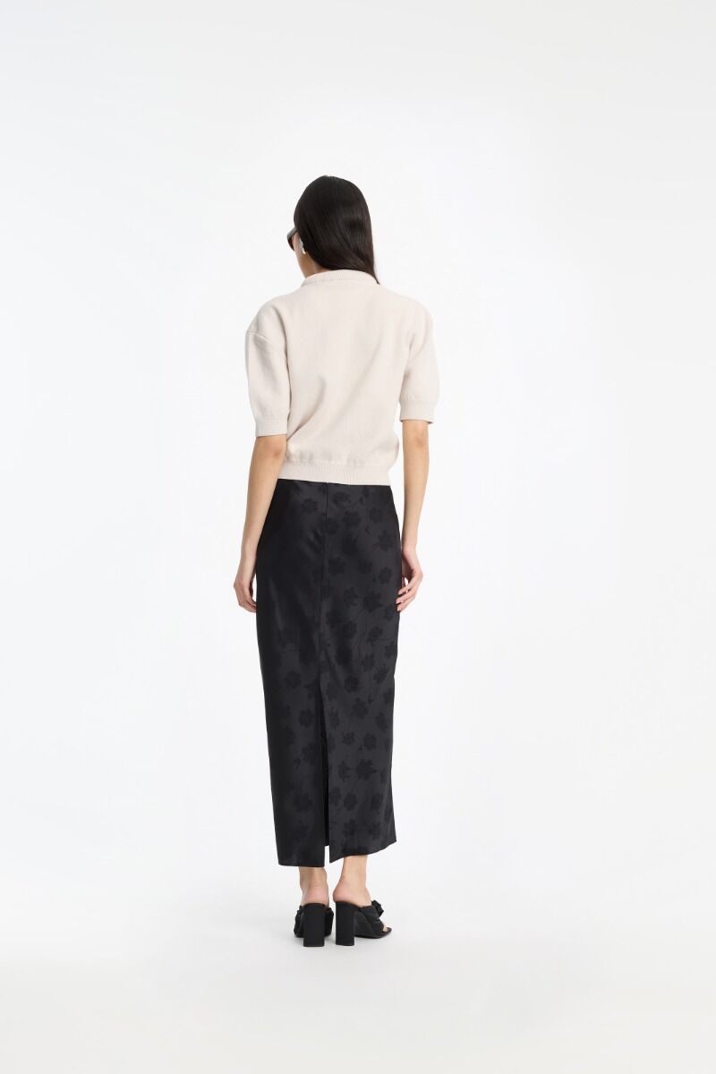 Vest Rotate Birger Christensen / Firm Knit SS Cardigan Wind Chime Grey - Afbeelding 3