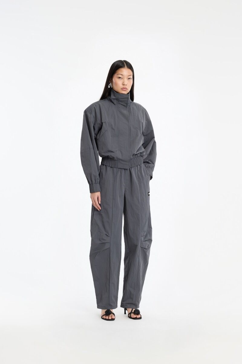 Broek Rotate Birger Christensen / Crispy Track Pants Gray Pinstripe - Afbeelding 2