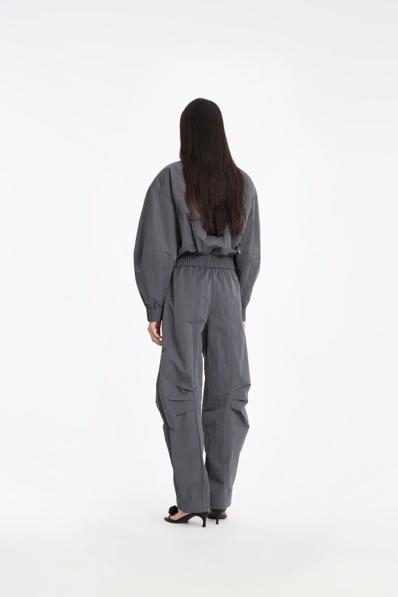 Broek Rotate Birger Christensen / Crispy Track Pants Gray Pinstripe - Afbeelding 3
