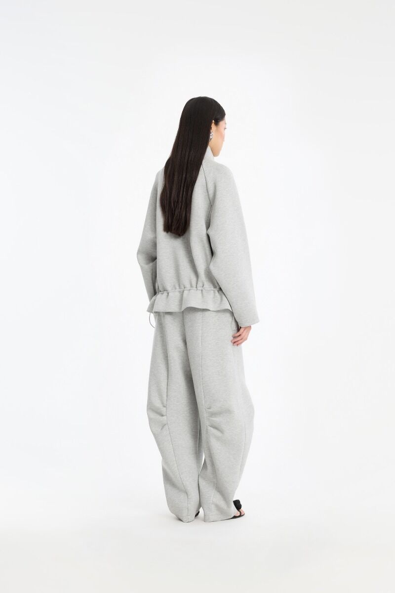 Broek Rotate Birger Christensen / Scuba Cargo Pants Light Grey Melange - Afbeelding 3