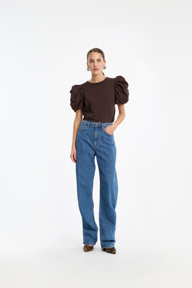 Jeans Rotate Birger Christensen / Draped Barrel Leg Blue Denim - Afbeelding 3