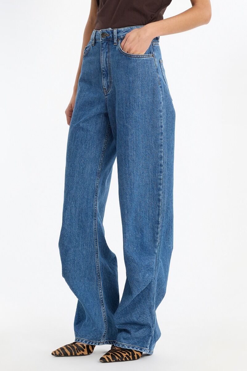 Jeans Rotate Birger Christensen / Draped Barrel Leg Blue Denim - Afbeelding 5