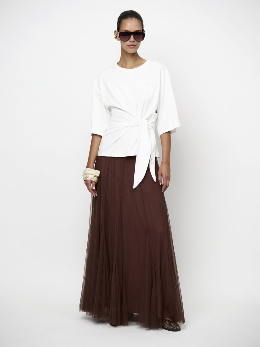 Rok Dante6 / Taryn Tulle Maxi Chocolate Brown - Afbeelding 2