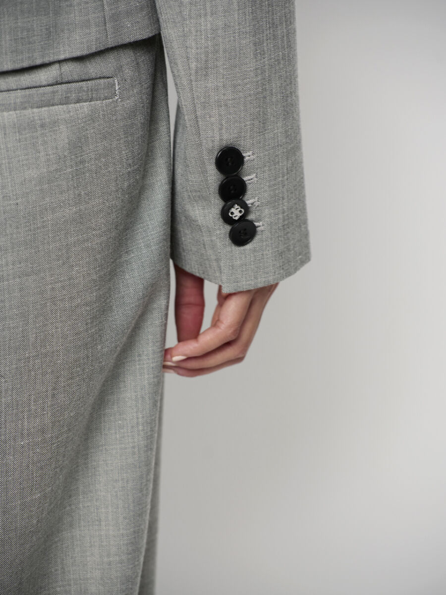 Blazer Dante6 / Reyes Relaxed Fit Cropped Melange - Afbeelding 3