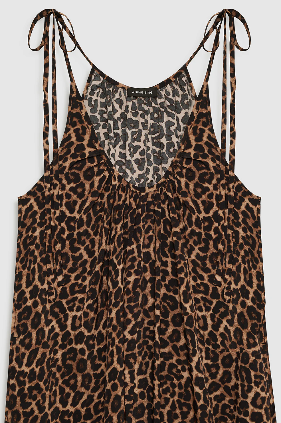 Jurk Anine Bing / Dress Black And Brown Leopard - Afbeelding 4