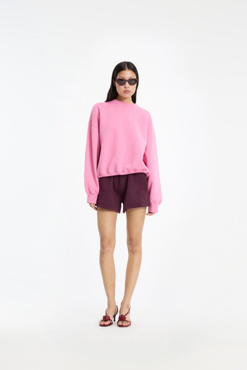 Trui Rotate Birger Christensen / Classic Sweatshirt Aurora Pink Melange - Afbeelding 2