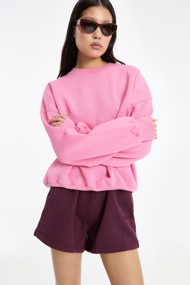 Trui Rotate Birger Christensen / Classic Sweatshirt Aurora Pink Melange - Afbeelding 4