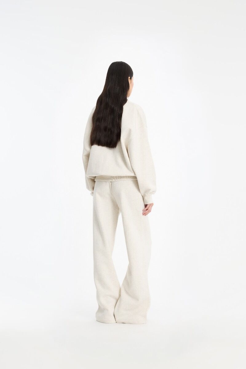 Trui Rotate Birger Christensen / Classic Sweat Polo White Melange - Afbeelding 3