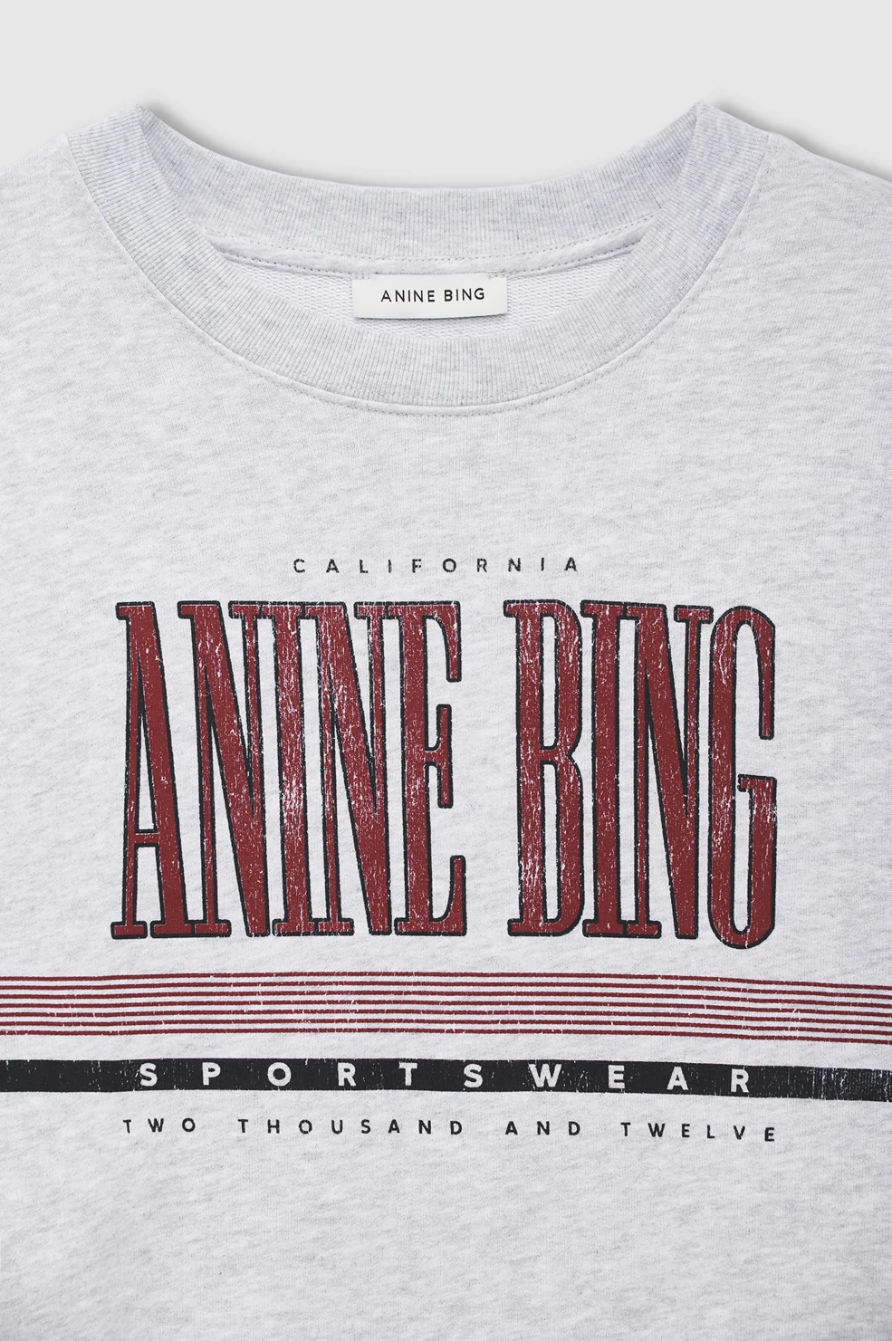 Sweater Anine Bing / Sporty Cropped Grey - Afbeelding 4
