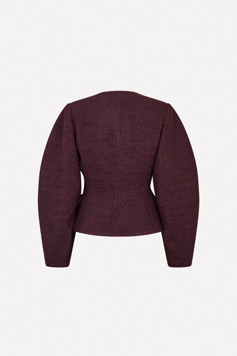 Vest Rotate Birger Christensen / Cocoon Sleeved Jacket Zinfandel - Afbeelding 6
