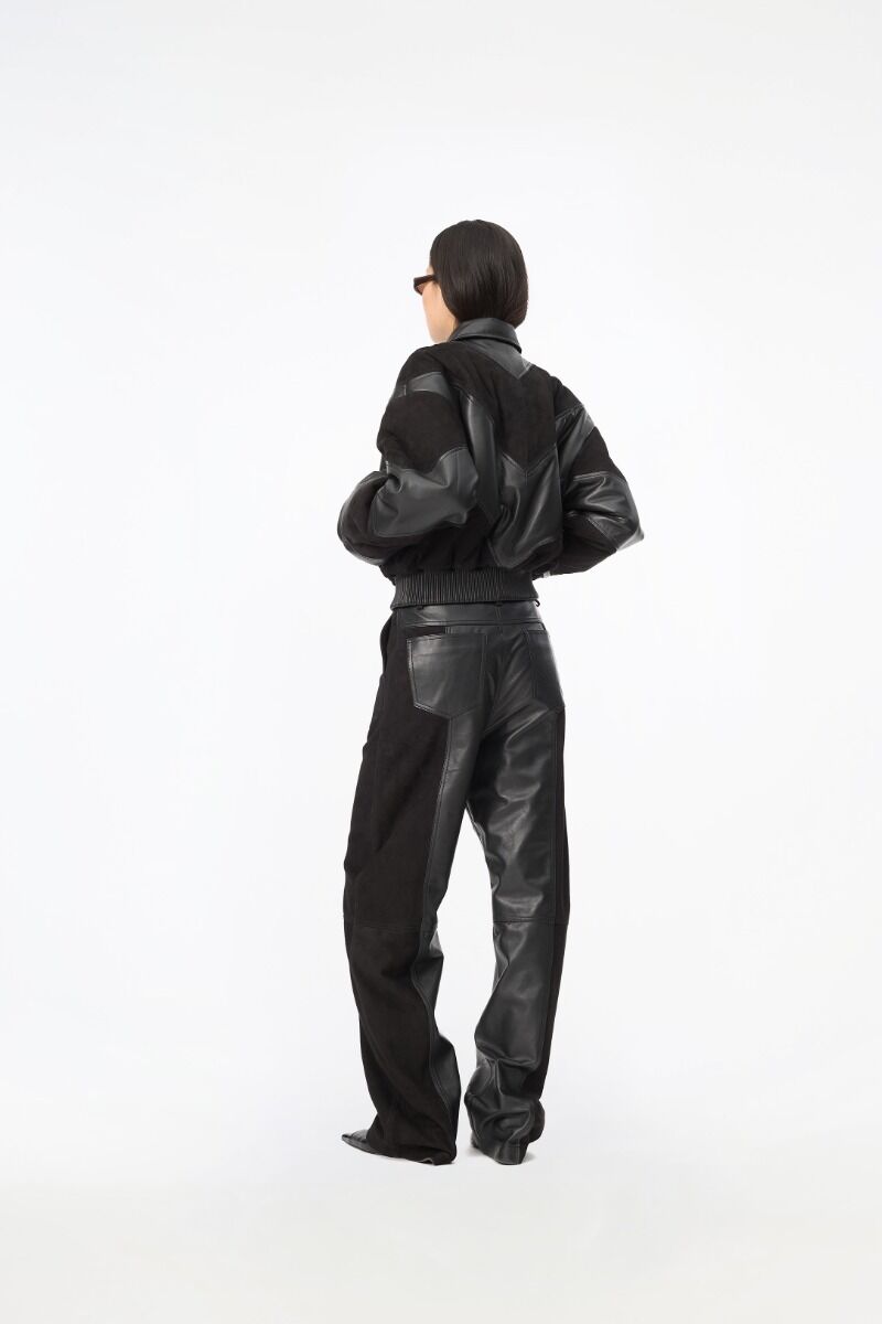 Broek Rotate Birger Christensen / Wide Straight Pants Black - Afbeelding 3