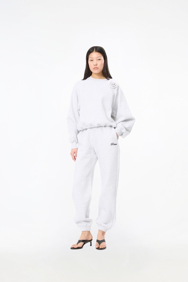 Broek Rotate Birger Christensen / Heavy Sweatpants Light Grey 1473 - Afbeelding 2